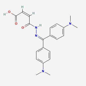 molecular formula C21H24N4O3 B1652734 2-Butenedioic acid (Z)-, mono((bis(4-(dimethylamino)phenyl)methylene)hydrazide) CAS No. 160282-19-9