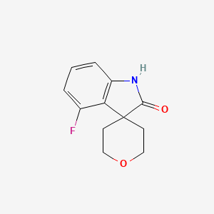 molecular formula C12H12FNO2 B1652735 4-fluorospiro[1H-indole-3,4'-oxane]-2-one CAS No. 1603067-39-5