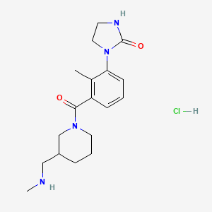 1-(2-Methyl-3-{3-[(methylamino)methyl]piperidine-1-carbonyl}phenyl)imidazolidin-2-one hydrochloride