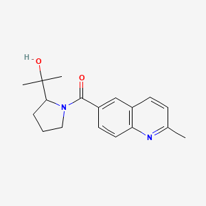 [2-(2-Hydroxypropan-2-yl)pyrrolidin-1-yl]-(2-methylquinolin-6-yl)methanone