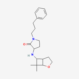 3-[(7,7-Dimethyl-2-oxabicyclo[3.2.0]heptan-6-yl)amino]-1-(3-phenylpropyl)pyrrolidin-2-one