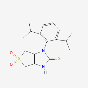 molecular formula C17H24N2O2S2 B1652756 3-[2,6-Di(propan-2-yl)phenyl]-5,5-dioxo-3a,4,6,6a-tetrahydro-1H-thieno[3,4-d]imidazole-2-thione CAS No. 1607263-15-9