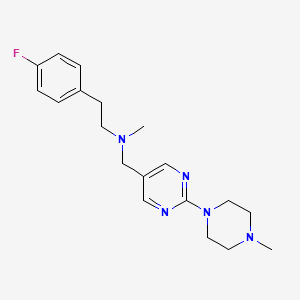 molecular formula C19H26FN5 B1652759 2-(4-Fluorophenyl)-N-methyl-N-[[2-(4-methylpiperazin-1-yl)pyrimidin-5-yl]methyl]ethanamine CAS No. 1607291-01-9