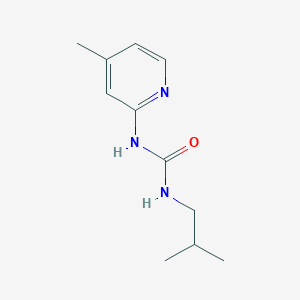 molecular formula C11H17N3O B1652760 1-(2-Methylpropyl)-3-(4-methylpyridin-2-yl)urea CAS No. 1607296-69-4