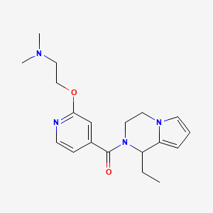 molecular formula C19H26N4O2 B1652762 [2-[2-(Dimethylamino)ethoxy]pyridin-4-yl]-(1-ethyl-3,4-dihydro-1H-pyrrolo[1,2-a]pyrazin-2-yl)methanone CAS No. 1607315-14-9