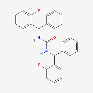 molecular formula C27H22F2N2O B1652767 N,N'-Bis((2-fluorophenyl)phenylmethyl)urea CAS No. 160807-80-7