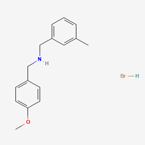 molecular formula C16H20BrNO B1652793 (4-Methoxybenzyl)(3-methylbenzyl)amine hydrobromide CAS No. 1609396-46-4