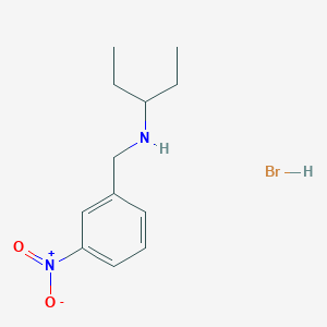 molecular formula C12H19BrN2O2 B1652796 N-(3-nitrobenzyl)-3-pentanamine hydrobromide CAS No. 1609396-58-8