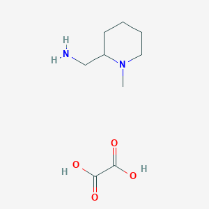 molecular formula C9H18N2O4 B1652808 (1-Methylpiperidin-2-yl)methanamine;oxalic acid CAS No. 1609401-26-4