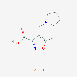 5-Methyl-4-(pyrrolidin-1-ylmethyl)isoxazole-3-carboxylic acid hydrobromide