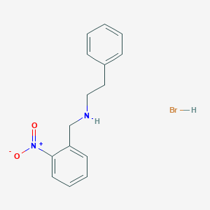 molecular formula C15H17BrN2O2 B1652817 N-(2-nitrobenzyl)-2-phenylethanamine hydrobromide CAS No. 1609403-62-4