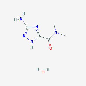 molecular formula C5H11N5O2 B1652819 3-氨基-N,N-二甲基-1H-1,2,4-三唑-5-甲酰胺水合物 CAS No. 1609403-70-4