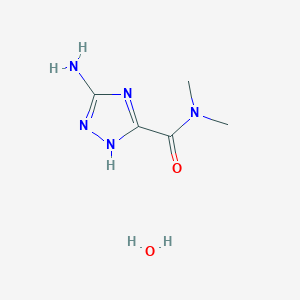 molecular formula C5H11N5O2 B1652819 3-Amino-N,N-Dimethyl-1H-1,2,4-Triazol-5-carboxamid-Hydrat CAS No. 1609403-70-4