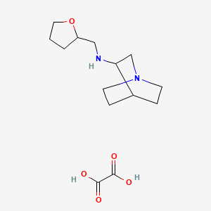 molecular formula C14H24N2O5 B1652825 N-((Tetrahydrofuran-2-yl)methyl)quinuclidin-3-amine dioxalate CAS No. 1609404-06-9
