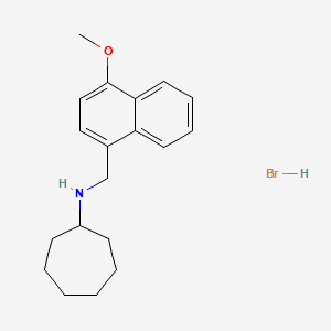molecular formula C19H26BrNO B1652830 N-[(4-methoxy-1-naphthyl)methyl]cycloheptanamine hydrobromide CAS No. 1609404-33-2