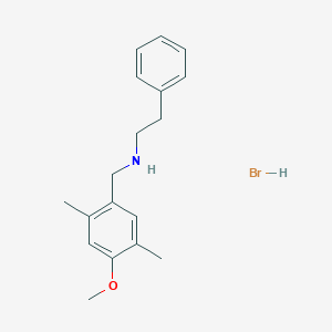 molecular formula C18H24BrNO B1652841 N-(4-methoxy-2,5-dimethylbenzyl)-2-phenylethanamine hydrobromide CAS No. 1609407-19-3