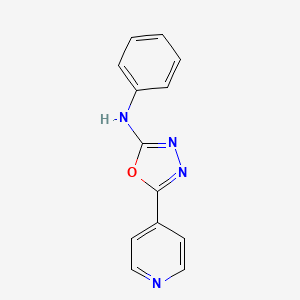 N-Phenyl-5-(4-pyridinyl)-1,3,4-oxadiazol-2-amine