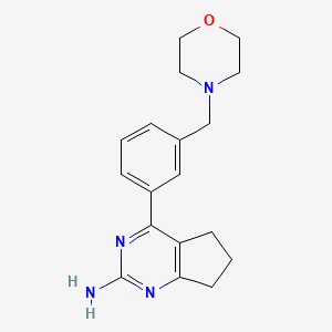 molecular formula C18H22N4O B1652884 4-[3-(morpholin-4-ylmethyl)phenyl]-6,7-dihydro-5H-cyclopenta[d]pyrimidin-2-amine CAS No. 1622580-02-2