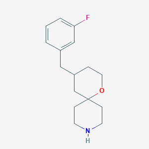 molecular formula C16H22FNO B1652887 4-(3-Fluorobenzyl)-1-oxa-9-azaspiro[5.5]undecane CAS No. 1623080-70-5