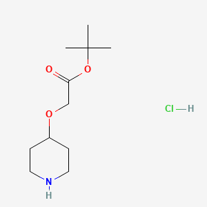molecular formula C11H22ClNO3 B1652893 Tert-butyl 2-(piperidin-4-yloxy)acetate hydrochloride CAS No. 162504-84-9