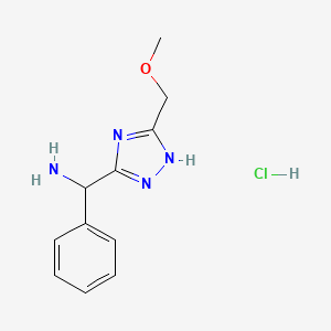(5-(methoxymethyl)-1H-1,2,4-triazol-3-yl)(phenyl)methanamine hydrochloride