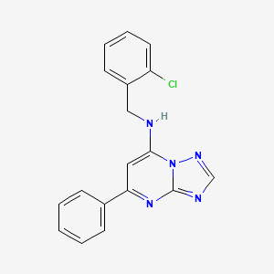 N-[(2-Chlorophenyl)methyl]-5-phenyl-[1,2,4]triazolo[1,5-a]pyrimidin-7-amine