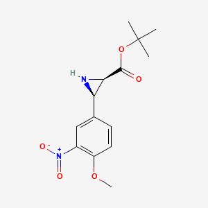 Tert-butyl (2R,3R)-3-(4-methoxy-3-nitrophenyl)aziridine-2-carboxylate