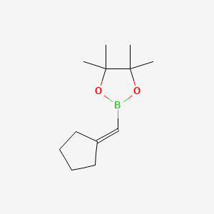 molecular formula C12H21BO2 B1652986 2-(Cyclopentylidenemethyl)-4,4,5,5-tetramethyl-1,3,2-dioxaborolane CAS No. 167693-19-8
