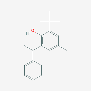 molecular formula C19H24O B1653015 2-tert-Butyl-4-methyl-6-(alpha-methylbenzyl)phenol CAS No. 1706-65-6