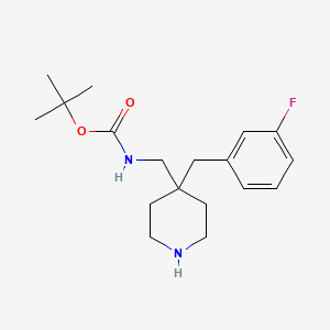 molecular formula C18H27FN2O2 B1653034 tert-Butyl [4-(3-fluorobenzyl)piperidin-4-yl]methylcarbamate CAS No. 1707367-89-2