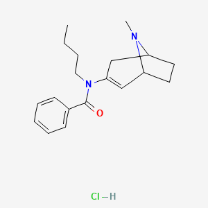 molecular formula C19H27ClN2O B1653055 N-Butyl-N-(8-methyl-8-azabicyclo(3.2.1)oct-2-en-3-yl)benzamide monohydrochloride CAS No. 171261-18-0