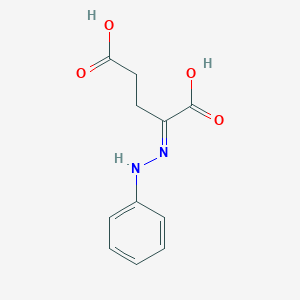 molecular formula C11H12N2O4 B1653083 (2E)-2-(phenylhydrazinylidene)pentanedioic acid CAS No. 17278-46-5