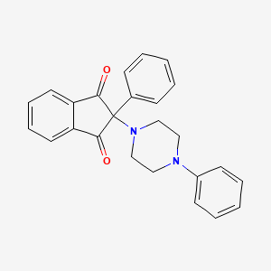 B1653099 1,3-Indandione, 2-phenyl-2-(4-phenyl-1-piperazinyl)- CAS No. 17334-77-9