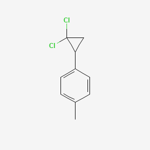 molecular formula C10H10Cl2 B1653101 Cyclopropane, 1,1-dichloro-2-(4-methylphenyl) CAS No. 17343-70-3