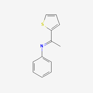 molecular formula C12H11NS B1653112 N-(1-thiophen-2-yl-ethylidene)-aniline CAS No. 17424-76-9