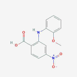 molecular formula C14H12N2O5 B1653115 Benzoic acid, 2-[(2-methoxyphenyl)amino]-4-nitro- CAS No. 1744-93-0