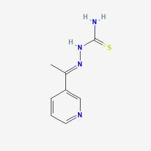 molecular formula C8H10N4S B1653116 (E)-2-(1-(3-Pyridinyl)ethylidene)hydrazinecarbothioamide CAS No. 174502-90-0