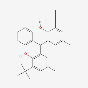 molecular formula C29H36O2 B1653138 2-Tert-butyl-6-[(3-tert-butyl-2-hydroxy-5-methylphenyl)-phenylmethyl]-4-methylphenol CAS No. 17619-06-6