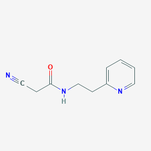 molecular formula C10H11N3O B1653140 Acetamide, 2-cyano-N-[2-(2-pyridinyl)ethyl]- CAS No. 17624-18-9