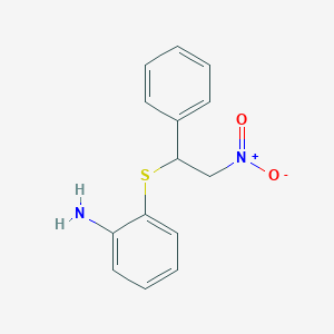 molecular formula C14H14N2O2S B1653141 2-[(2-Nitro-1-phenylethyl)thio]aniline CAS No. 176261-33-9