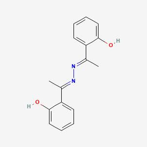 molecular formula C16H16N2O2 B1653168 (6E)-6-[1-[2-[(1E)-1-(6-oxocyclohexa-2,4-dien-1-ylidene)ethyl]hydrazinyl]ethylidene]cyclohexa-2,4-dien-1-one CAS No. 17745-88-9