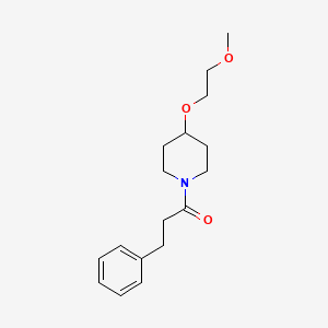 molecular formula C17H25NO3 B1653172 4-(2-Methoxyethoxy)-1-(3-phenylpropanoyl)piperidine CAS No. 1775510-00-3