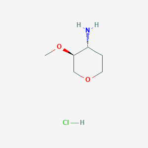 molecular formula C6H14ClNO2 B1653178 trans-3-Methoxytetrahydropyran-4-amine;hydrochloride CAS No. 1778734-55-6