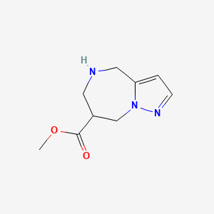 molecular formula C9H13N3O2 B1653180 Methyl 5,6,7,8-tetrahydro-4H-pyrazolo[1,5-a][1,4]diazepine-7-carboxylate CAS No. 1779540-39-4