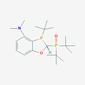 molecular formula C21H37NO2P2 B1653196 rel-Di-tert-butyl((2R,3R)-3-(tert-butyl)-4-(dimethylamino)-2,3-dihydrobenzo[d][1,3]oxaphosphol-2-yl)phosphine oxide CAS No. 1788085-47-1