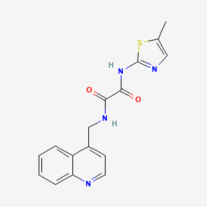 molecular formula C16H14N4O2S B1653222 N-(5-methyl-1,3-thiazol-2-yl)-N'-[(quinolin-4-yl)methyl]ethanediamide CAS No. 1795503-03-5