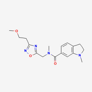 N-{[3-(2-methoxyethyl)-1,2,4-oxadiazol-5-yl]methyl}-N,1-dimethyl-2,3-dihydro-1H-indole-6-carboxamide