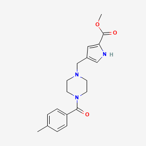 methyl 4-[[4-(4-methylbenzoyl)piperazin-1-yl]methyl]-1H-pyrrole-2-carboxylate