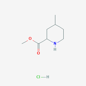 molecular formula C8H16ClNO2 B1653291 Methyl 4-methylpiperidine-2-carboxylate hydrochloride CAS No. 1803570-19-5