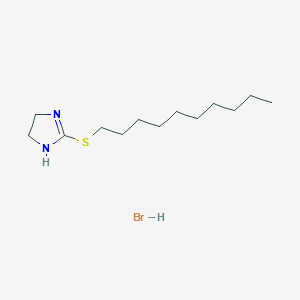 molecular formula C13H27BrN2S B1653301 2-(decylsulfanyl)-4,5-dihydro-1H-imidazole hydrobromide CAS No. 1803582-50-4